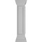 Ekena Millwork 10"W x 48"H Corner Newel Post with Panel, Peaked Capital & Base Trim (Installation kit included) NWL10X48CPP0B0 - alternate 5